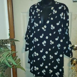 Floral sheer blouse